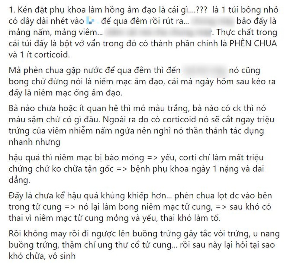 Kén đặt phụ khoa được quảng cáo như thần dược: Nhận định từ chuyên gia - 6 Kén đặt phụ khoa được quảng cáo như thần dược: Nhận định từ chuyên gia - 6