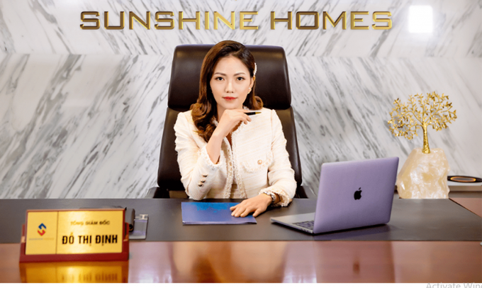 Bà Đỗ Thị Định, Tổng Giám đốc Công ty CP Phát triển Sunshine Homes (MCK: SSH)