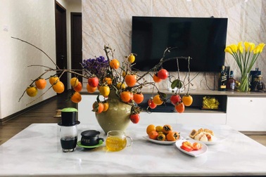 Rộ mốt "săn" cành hồng quả về cắm trang trí cận kề dịp Trung Thu