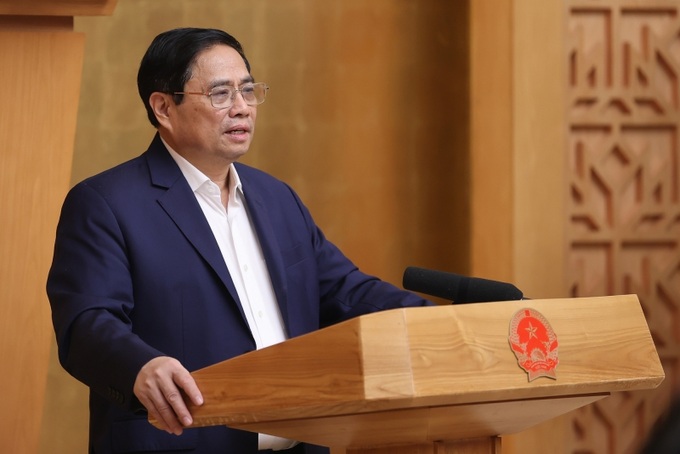 Thủ tướng Phạm Minh Chính phát biểu khai mạc Phiên họp (Ảnh: VGP)