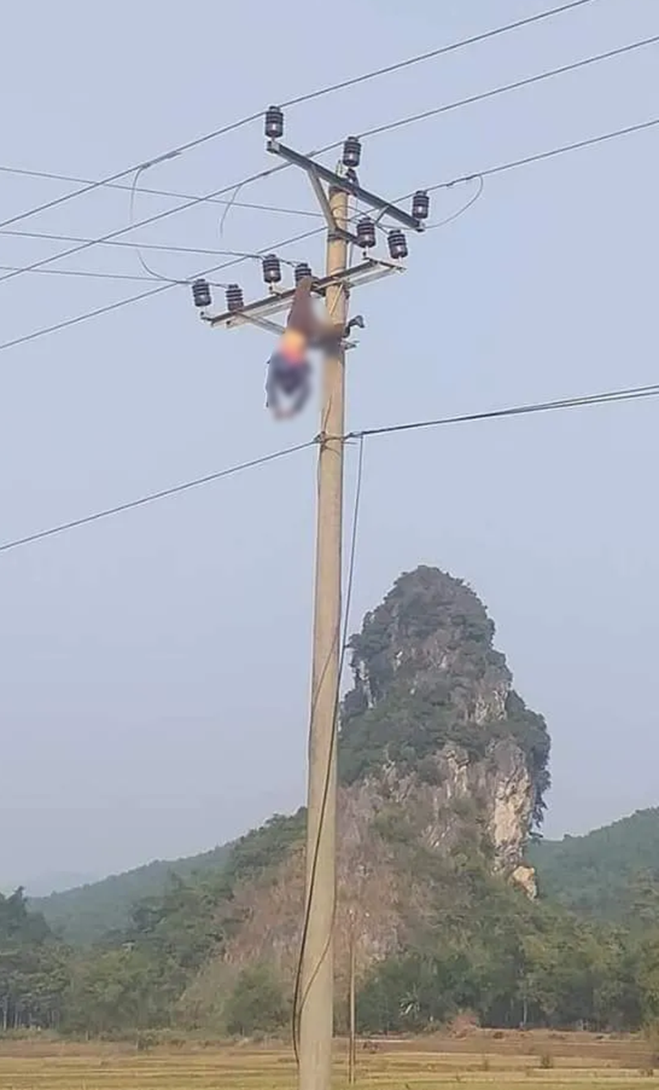 Trèo lên cột điện uống rượu, người đàn ông tử vong sau tiếng nổ lớn - 1 Trèo lên cột điện uống rượu, người đàn ông tử vong sau tiếng nổ lớn - 1