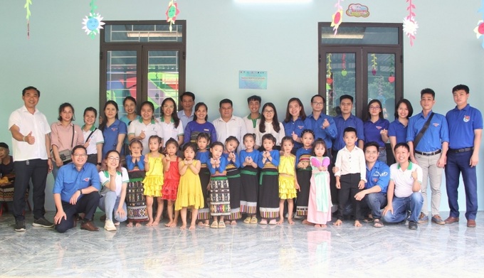 Điểm trường mầm non tại khu Tân Sơn, xã Sơn Điện sau khi được xây dựng lại