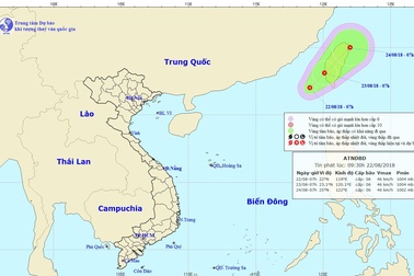 Xuất hiện áp thấp nhiệt đới trên Biển Đông