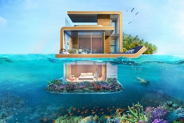 Ngắm biệt thự siêu sang "nửa chìm nửa nổi" tại Dubai