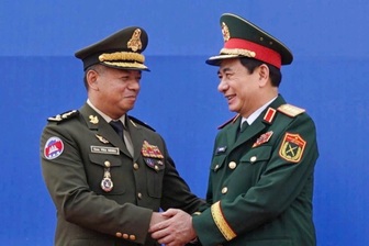 Bộ trưởng Quốc phòng Việt Nam - Campuchia gặp gỡ tại Tây Ninh