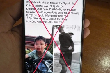 Sự thật về thông tin bé trai 6 tuổi bị bắt cóc khi đang ngồi chơi trước nhà