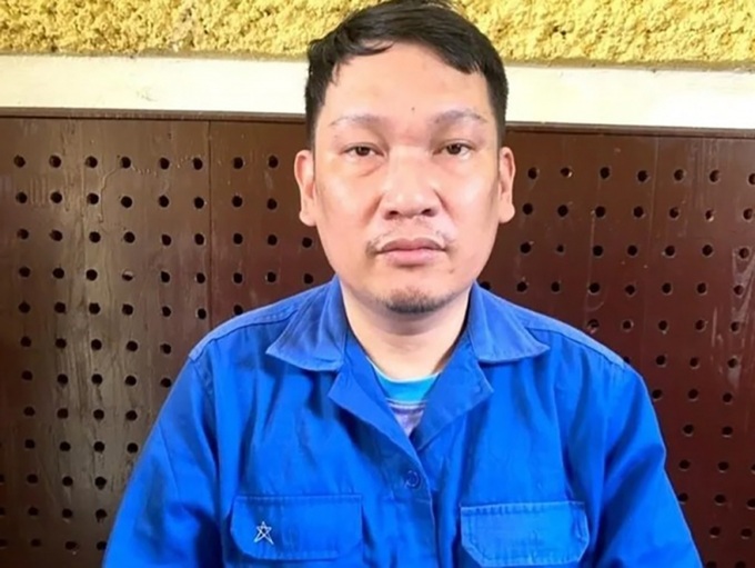Trần Ngọc Đức tại cơ quan công an