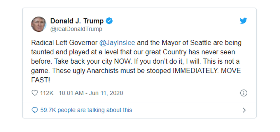 Người biểu tình chiếm giữ một khu phố, ông Trump phẫn nộ - 2 Người biểu tình chiếm giữ một khu phố, ông Trump phẫn nộ - 2