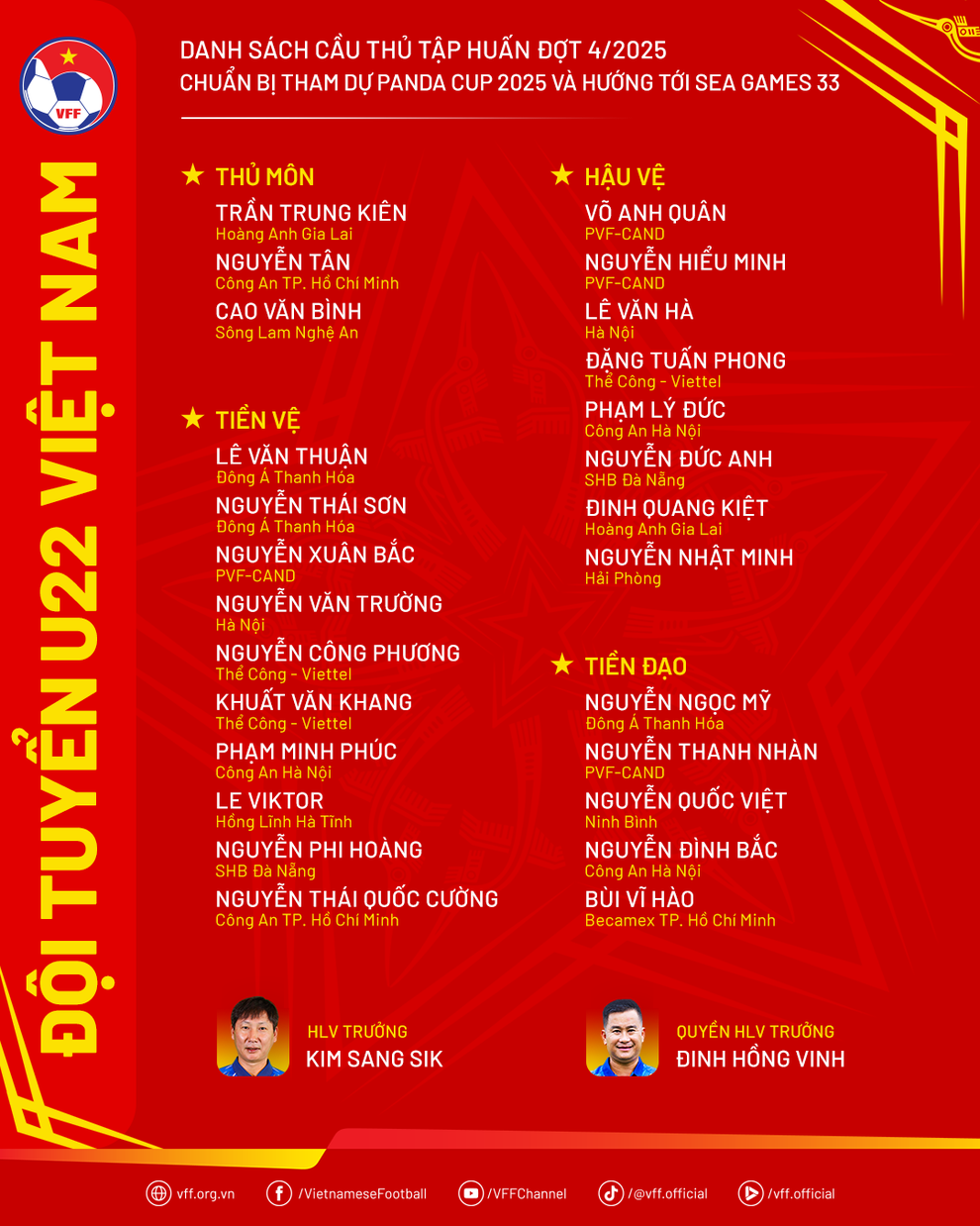 Bui Vi Hao kembali bersama Vietnam U22 untuk menakluk pingat emas Sukan SEA - 2 Bùi Vĩ Hào trở lại cùng U22 Việt Nam chinh phục HCV SEA Games - 2