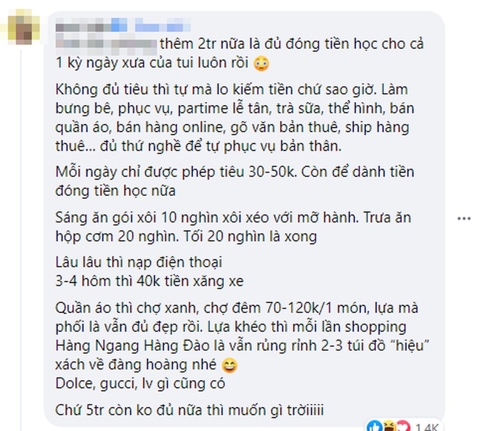 Tân sinh viên vừa đỗ đại học dỗi mẹ vì cho 5 triệu sinh hoạt phí - 2 Tân sinh viên vừa đỗ đại học dỗi mẹ vì cho 5 triệu sinh hoạt phí - 2