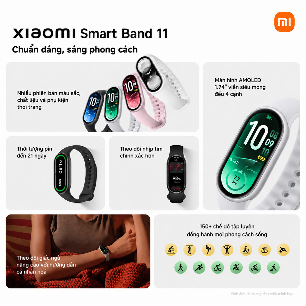 Xiaomi Smart Band 11 ra mắt: Nâng tầm phong cách vòng đeo tay thông minh - 1
