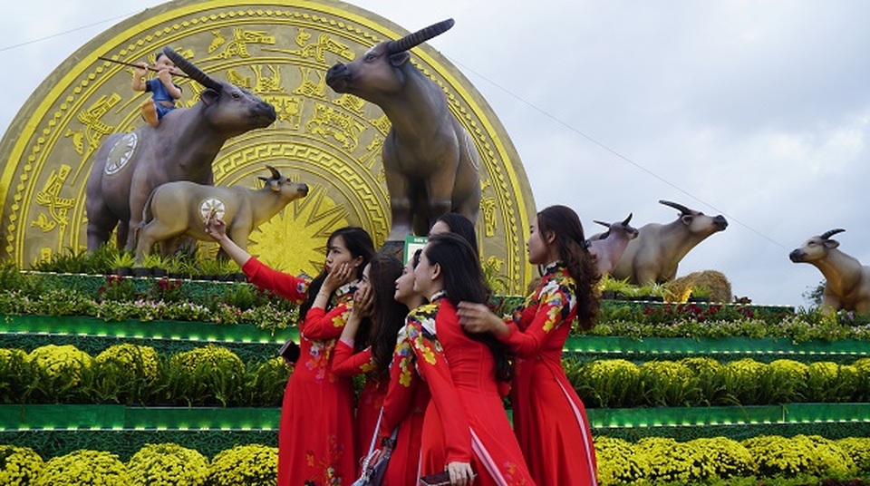 Ngắm biểu tượng linh vật Gia đình Trâu sum vầy hạnh phúc đón Tết Tân Sửu - 8