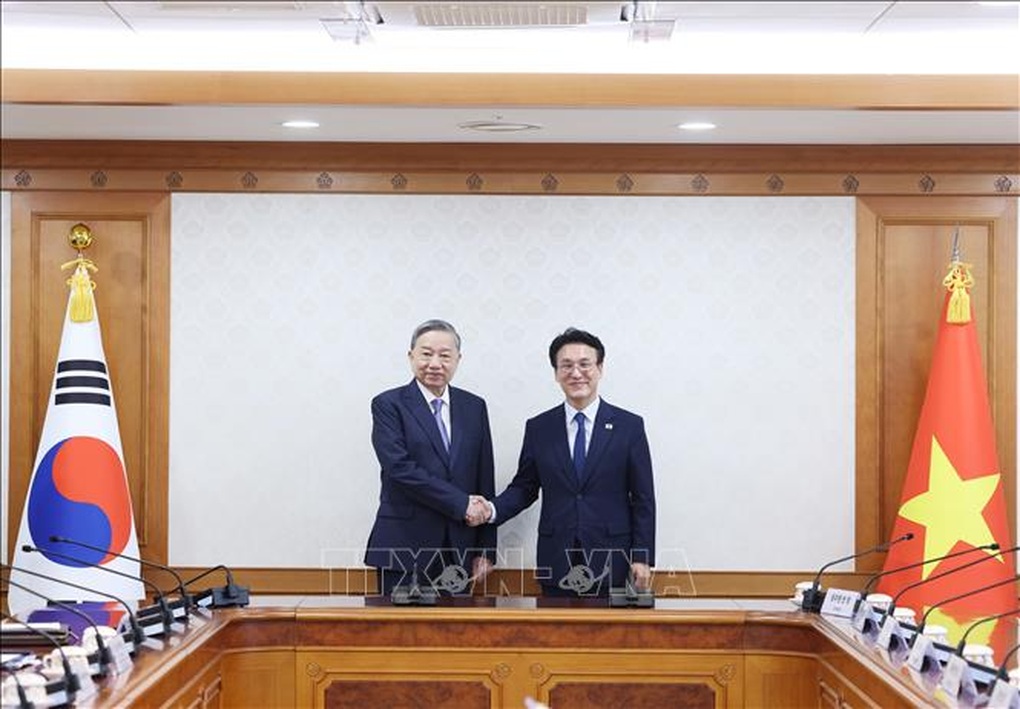 Tổng Bí thư Tô Lâm hội kiến Thủ tướng Hàn Quốc Kim Min Seok - 1 Tổng Bí thư Tô Lâm hội kiến Thủ tướng Hàn Quốc Kim Min Seok - 1