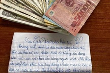 Học sinh lớp 5 tặng 144.000 đồng chống dịch cùng lá thư gửi các bác sĩ