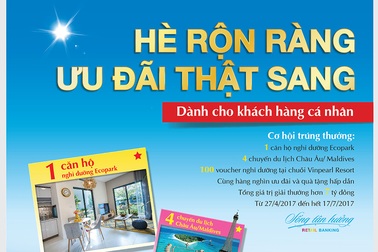 Trúng căn hộ Ecopark và du lịch nghỉ dưỡng miễn phí cùng VietinBank