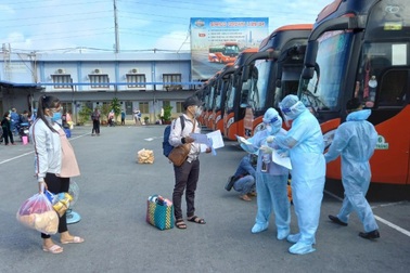 TPHCM: Thai phụ nghẹn ngào ngày về quê trên chuyến xe đặc biệt