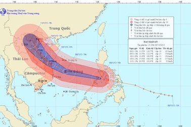Siêu bão Haiyan sẽ quét dọc miền Trung 