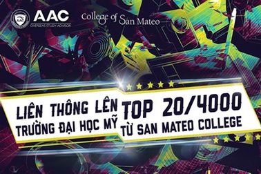 Liên thông lên 20/4500 trường ĐH Mỹ từ San Mateo College