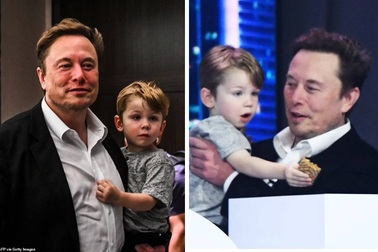Tỷ phú Elon Musk khoe khéo tài chăm con, vừa dự sự kiện vừa bế quý tử