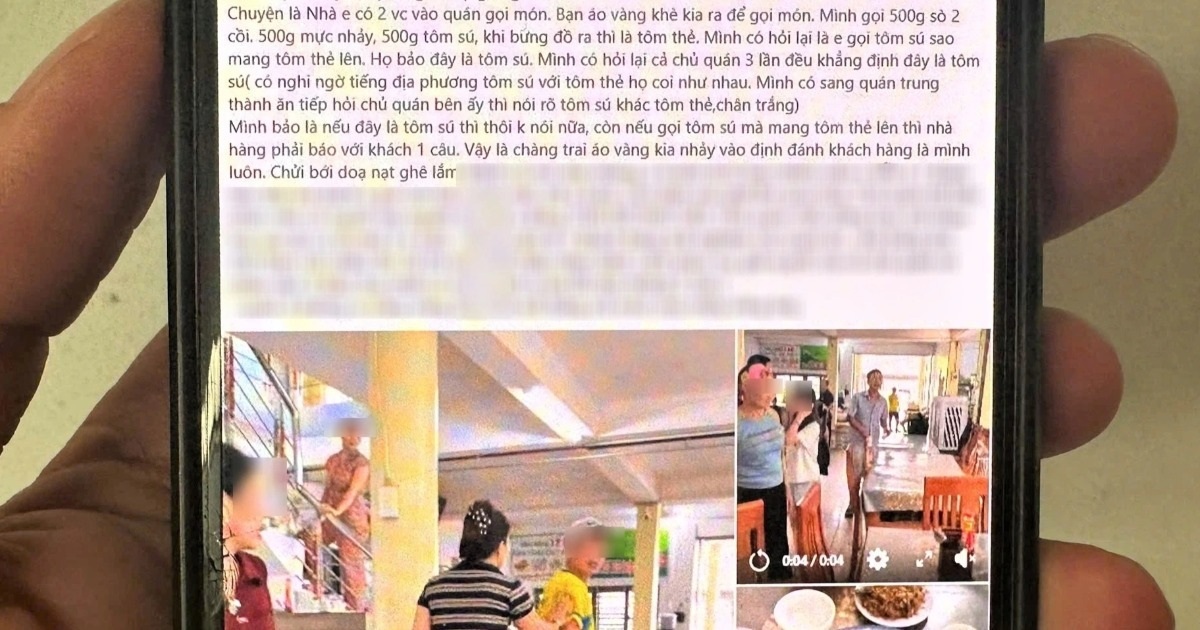 Chủ nhà hàng lên tiếng việc đổi tôm sú thành tôm thẻ, nhân viên to tiếng