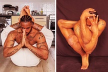 Tập yoga, nam vũ công vặn xoắn cơ thể tới mức gây sợ hãi