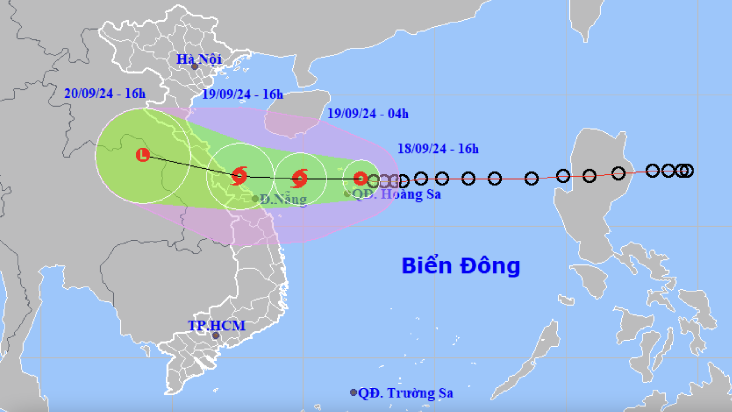 Áp thấp nhiệt đới cách Đà Nẵng khoảng 430km về phía Đông Đông Bắc - 2