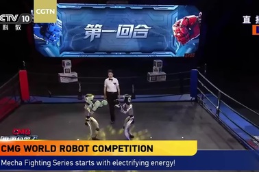 Toàn cảnh trận đấu võ tự do giữa 2 robot hình người của Unitree