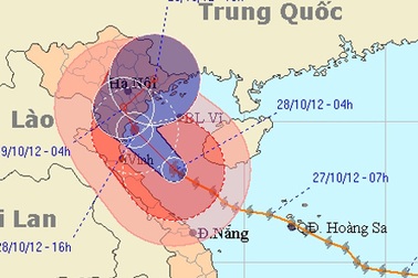 “Siêu bão” thẳng tiến vào vùng biển Thái Bình - Thanh Hóa, gây mưa lớn diện rộng