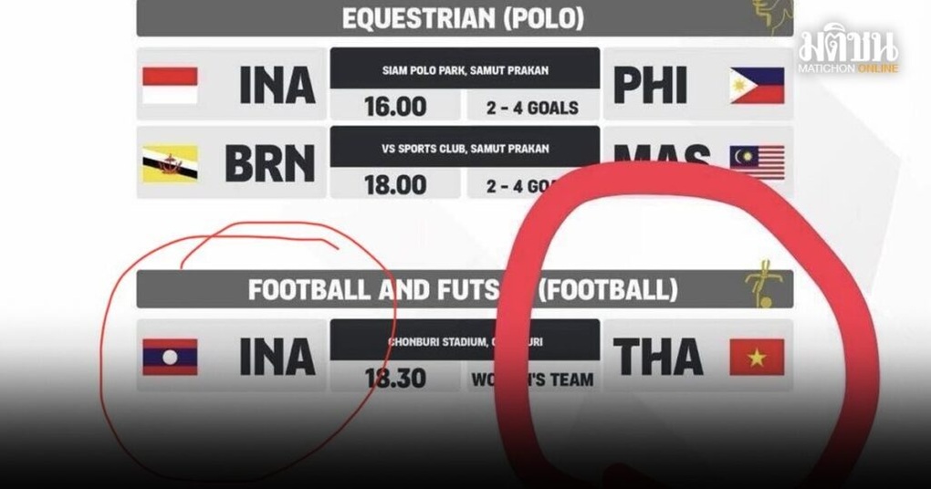 Sai sót nghiêm trọng của BTC SEA Games: Nhầm cờ Thái Lan thành Việt Nam - 1