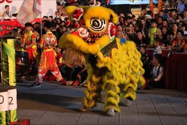 Hấp dẫn các đội lân tranh tài cuộc thi "Mai Hoa Thung"