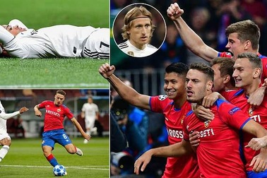 Real Madrid gục ngã đau đớn trước CSKA Moscow tại nước Nga
