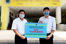 Đại học Trà Vinh ủng hộ tuyến đầu chống "giặc" Covid - 19, 15 triệu đồng