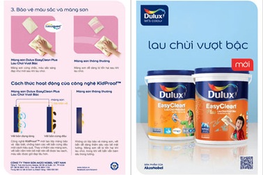 “Xí xóa thật dễ dàng” với Dulux EasyClean Plus lau chùi vượt bậc