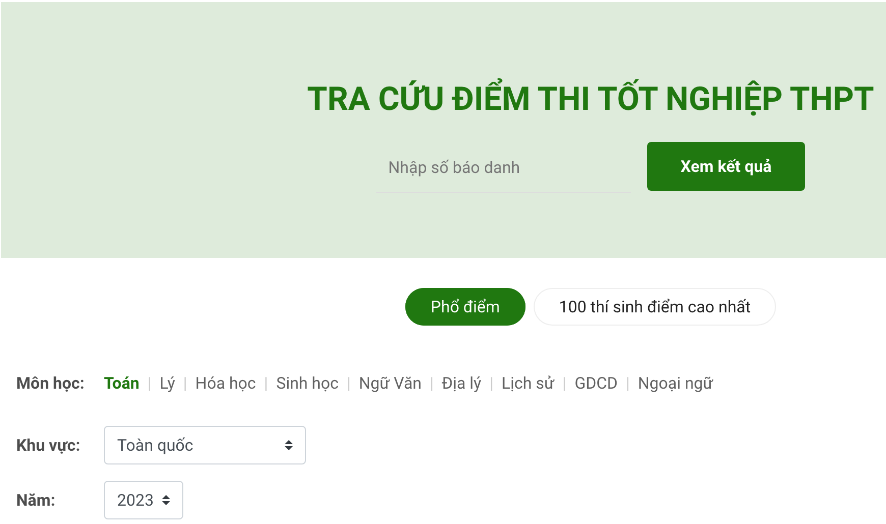 Tra Cứu điểm Thi Tốt Nghiệp THPT 2023 Trên Dân Trí | Báo Dân Trí