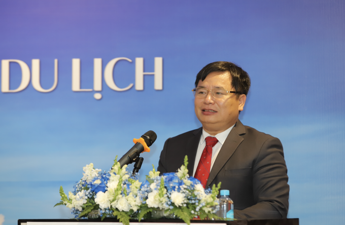 Viện trưởng Viện Nghiên cứu Phát triển Du lịch (Tổng cục Du lịch) Nguyễn Anh Tuấn phát biểu kết luận Hội thảo.