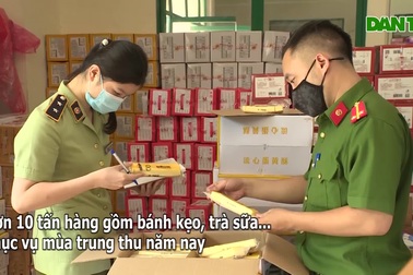 Hà Nội: Hơn 10 tấn bánh trung thu, trà sữa nhập lậu bị thu giữ