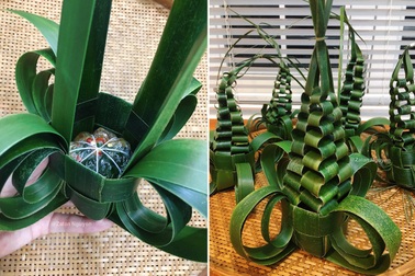 Cô gái miền Tây trổ tài làm món nem cầu kỳ, đan cả lầu đựng nem