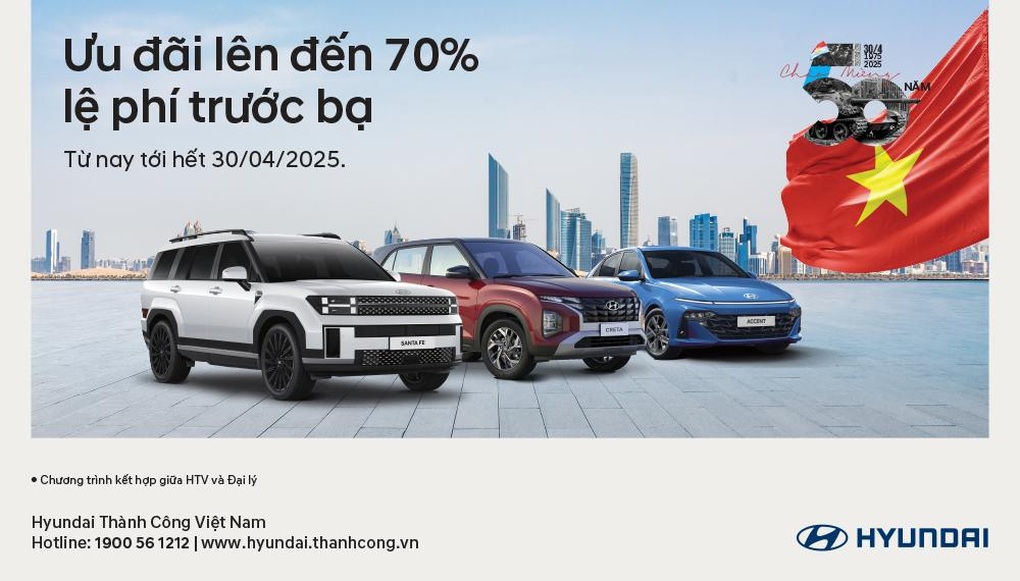 Hyundai Thành Công triển khai ưu đãi nhân kỷ niệm 50 năm thống nhất đất nước - 2 Hyundai Thành Công triển khai ưu đãi nhân kỷ niệm 50 năm thống nhất đất nước - 2