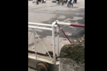 Liều mạng chui qua chắn tàu đã đóng để băng qua đường sắt