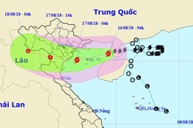 Bão số 4 đã vào Vịnh Bắc Bộ, Hà Nội mưa rất to