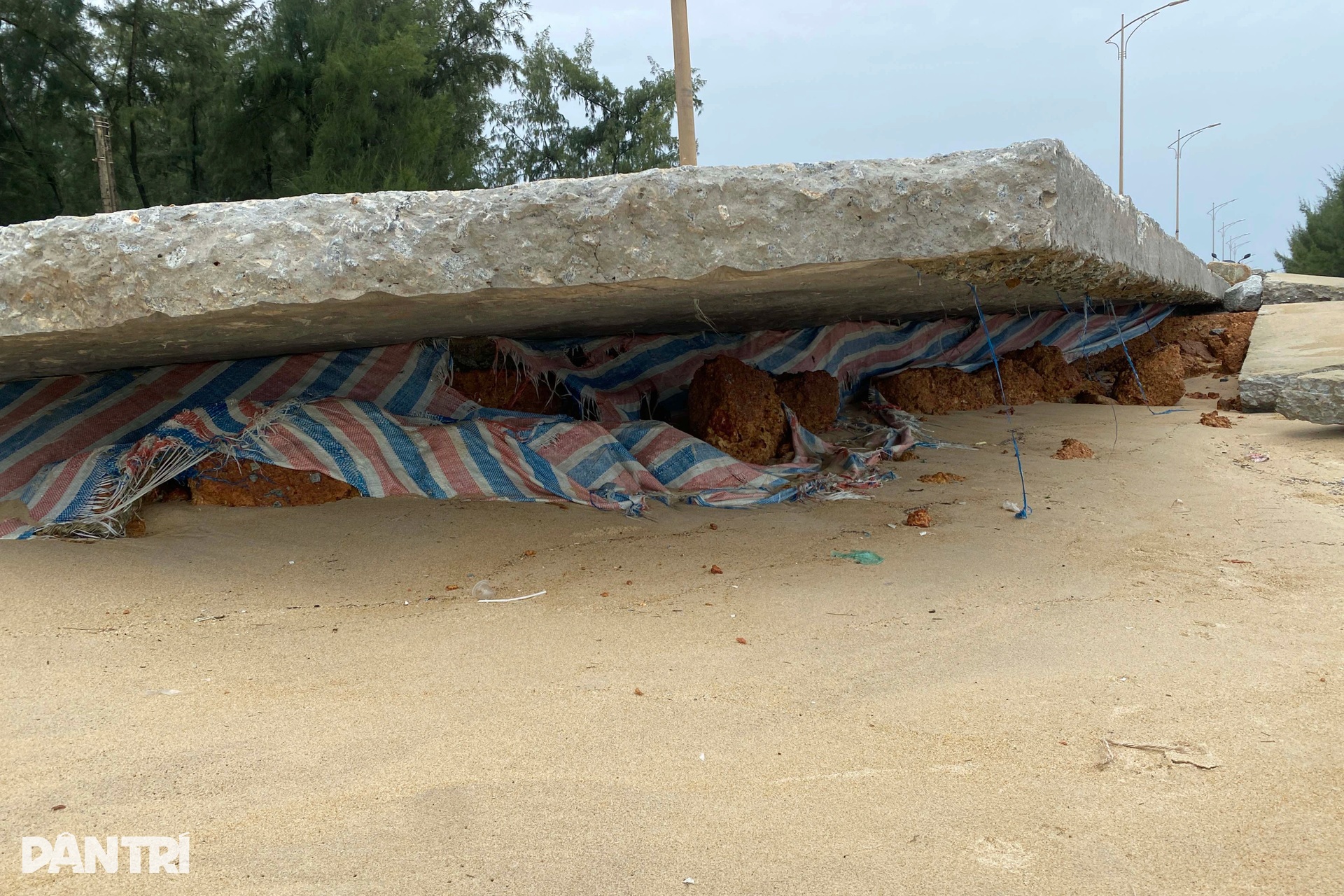 Bãi tắm vừa hồi sinh lại tan hoang sau bão Bualoi - 3