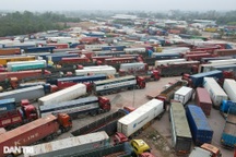 Hơn 1.400 container hàng hóa ùn tắc kỷ lục tại cửa khẩu Móng Cái dịp Tết