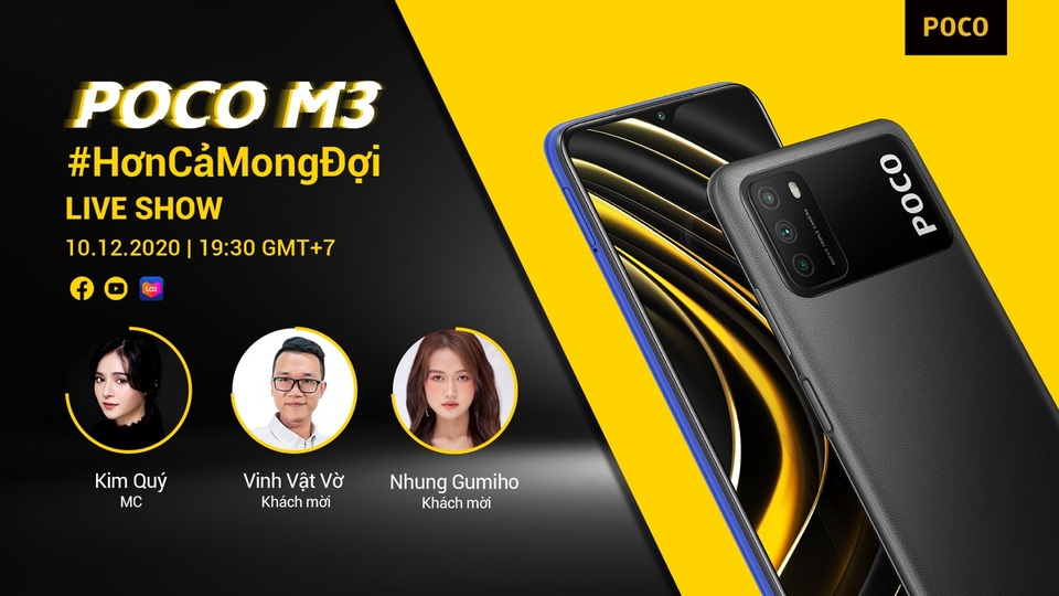 POCO chính thức ra mắt tân binh POCO M3 pin khủng 6000mAh hàng đầu - 1 POCO chính thức ra mắt tân binh POCO M3 pin khủng 6000mAh hàng đầu - 1
