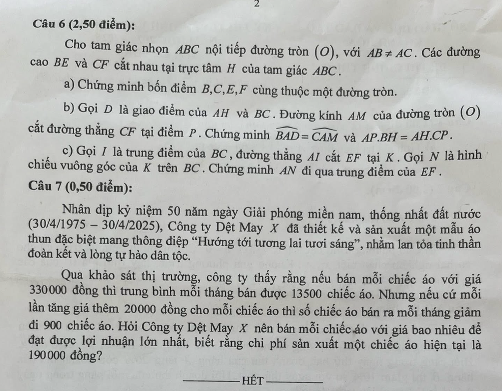 Đề thi và đáp án 3 môn vào lớp 10 tỉnh Khánh Hoà năm 2025 - 7 Đề thi và đáp án 3 môn vào lớp 10 tỉnh Khánh Hoà năm 2025 - 7