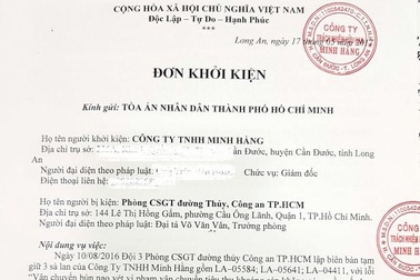Doanh nghiệp kiện CSGT đòi bồi thường hơn 34 tỷ đồng