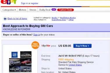 GM bắt đầu thử nghiệm bán xe trên eBay