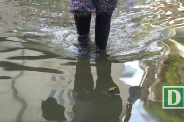 Một tuần sau bão, khu dân cư Hà Nội vẫn chịu cảnh ngập