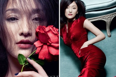 Châu Tấn nồng nàn sắc đỏ