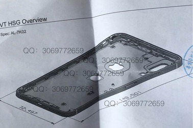 Rò rỉ bản thiết kế mặt lưng "lạ" của iPhone 8