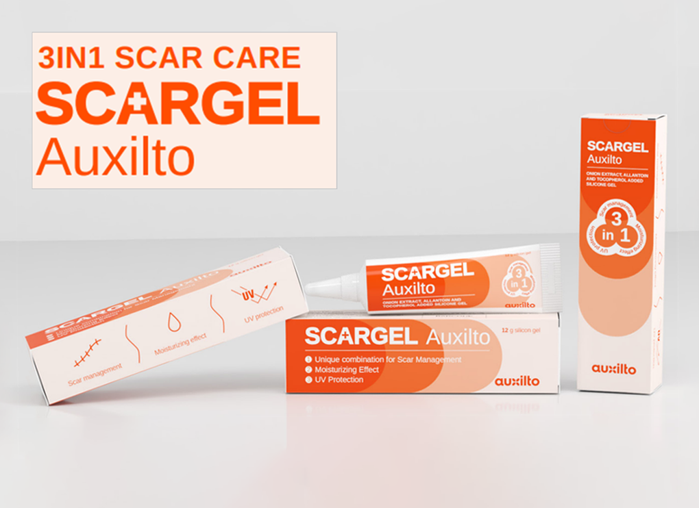 Scargel Auxilto - Gel giúp ngăn ngừa và cải thiện sẹo - 1 Scargel Auxilto - Gel giúp ngăn ngừa và cải thiện sẹo - 1